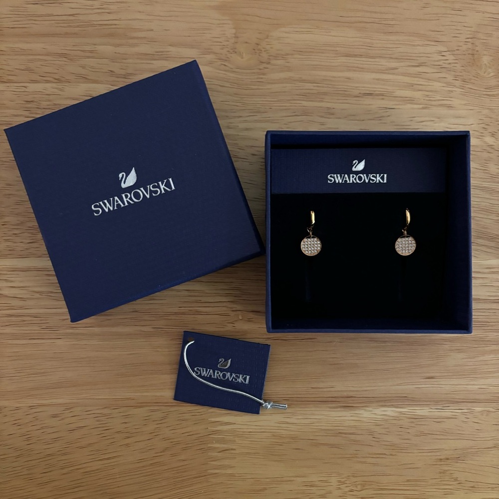 NWT Swarovski Mini Hoop Earrings - new with box